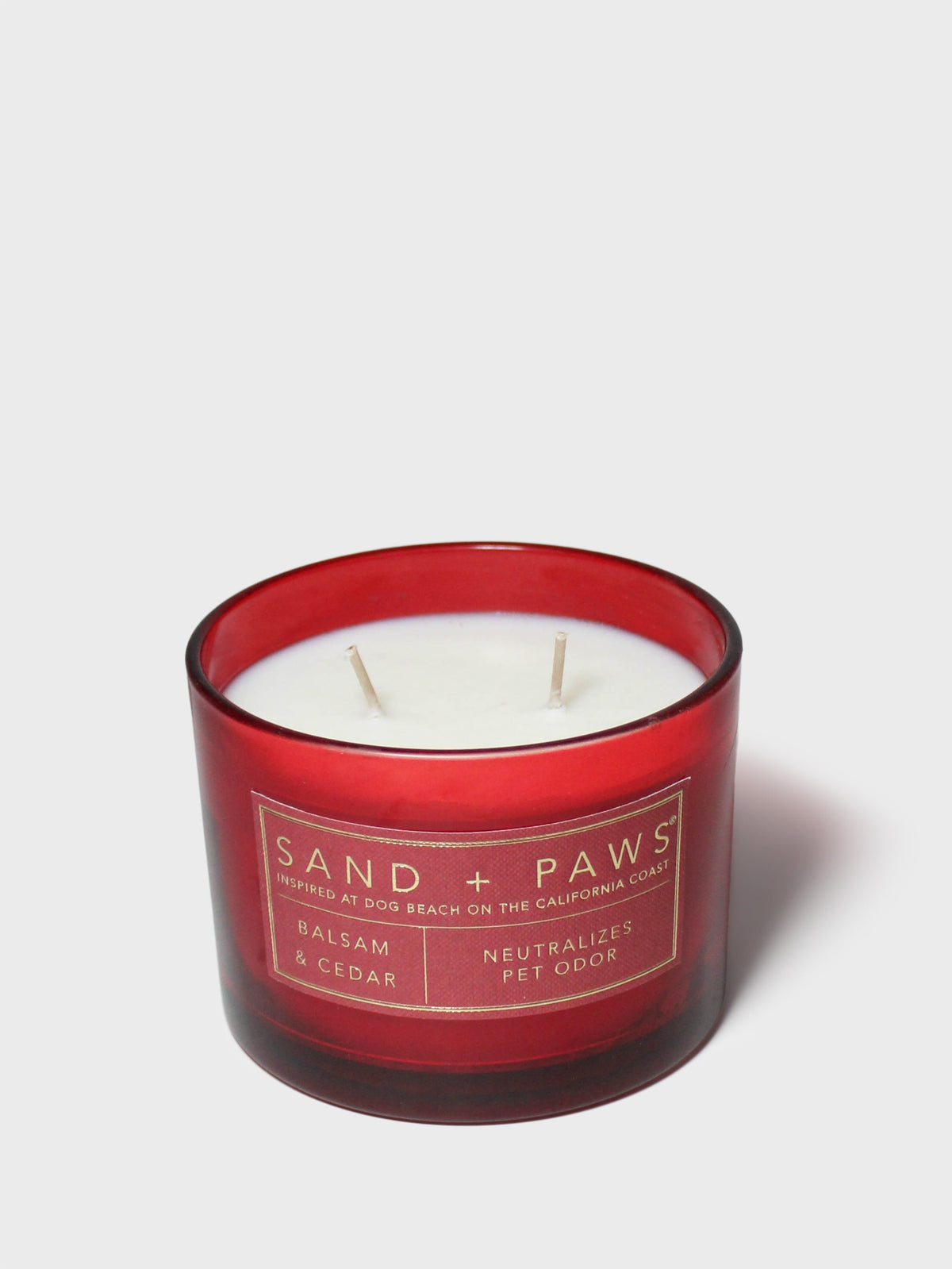 Sand + Paws Balsam & Cedar 12 oz scented candle